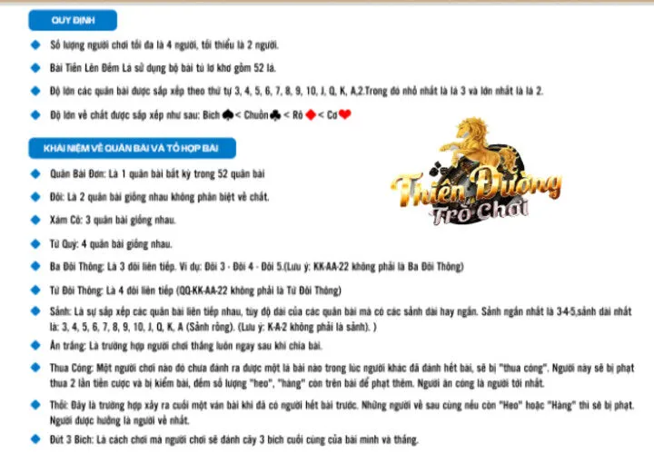 Cập nhật luật chơi game bài tiến lên miền nam TDTC